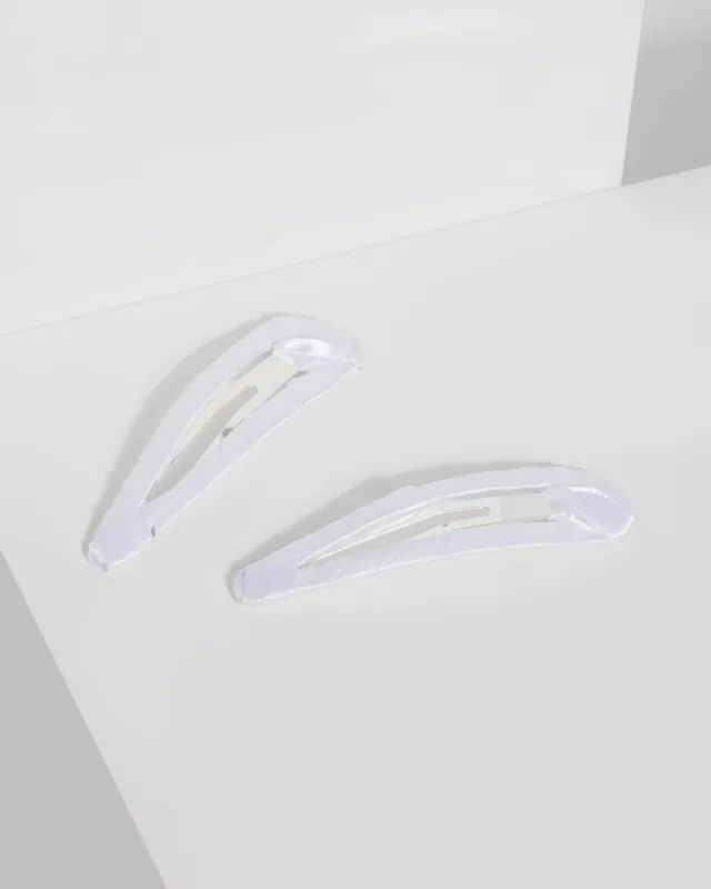 White Fabric Hair Clips sold by Collete Hayman