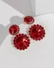 Red Double Crystal Drop Earrings sold by Collete Hayman