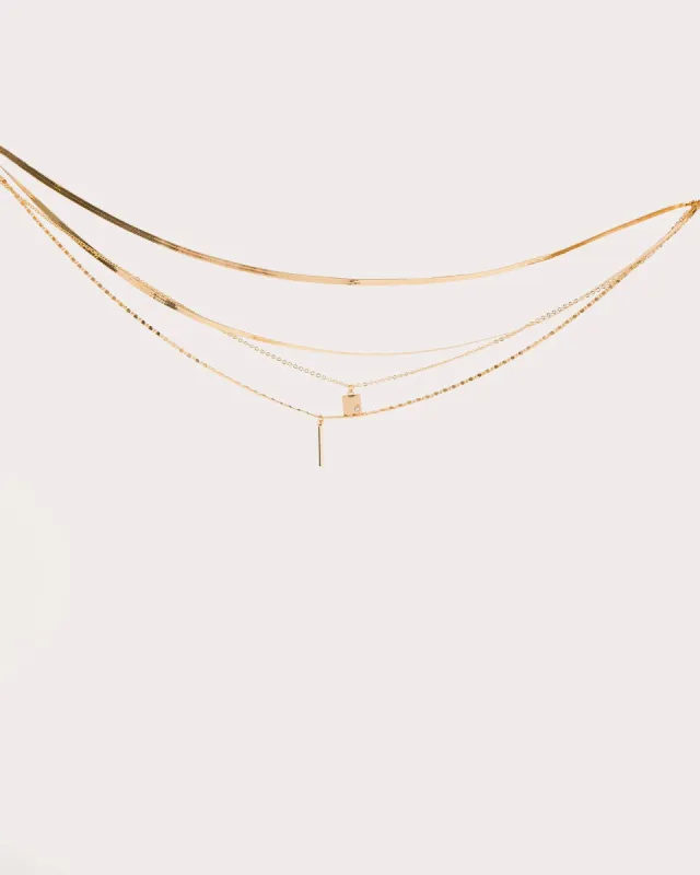 Gold Multi Layer Bar Necklace sold by Collete Hayman