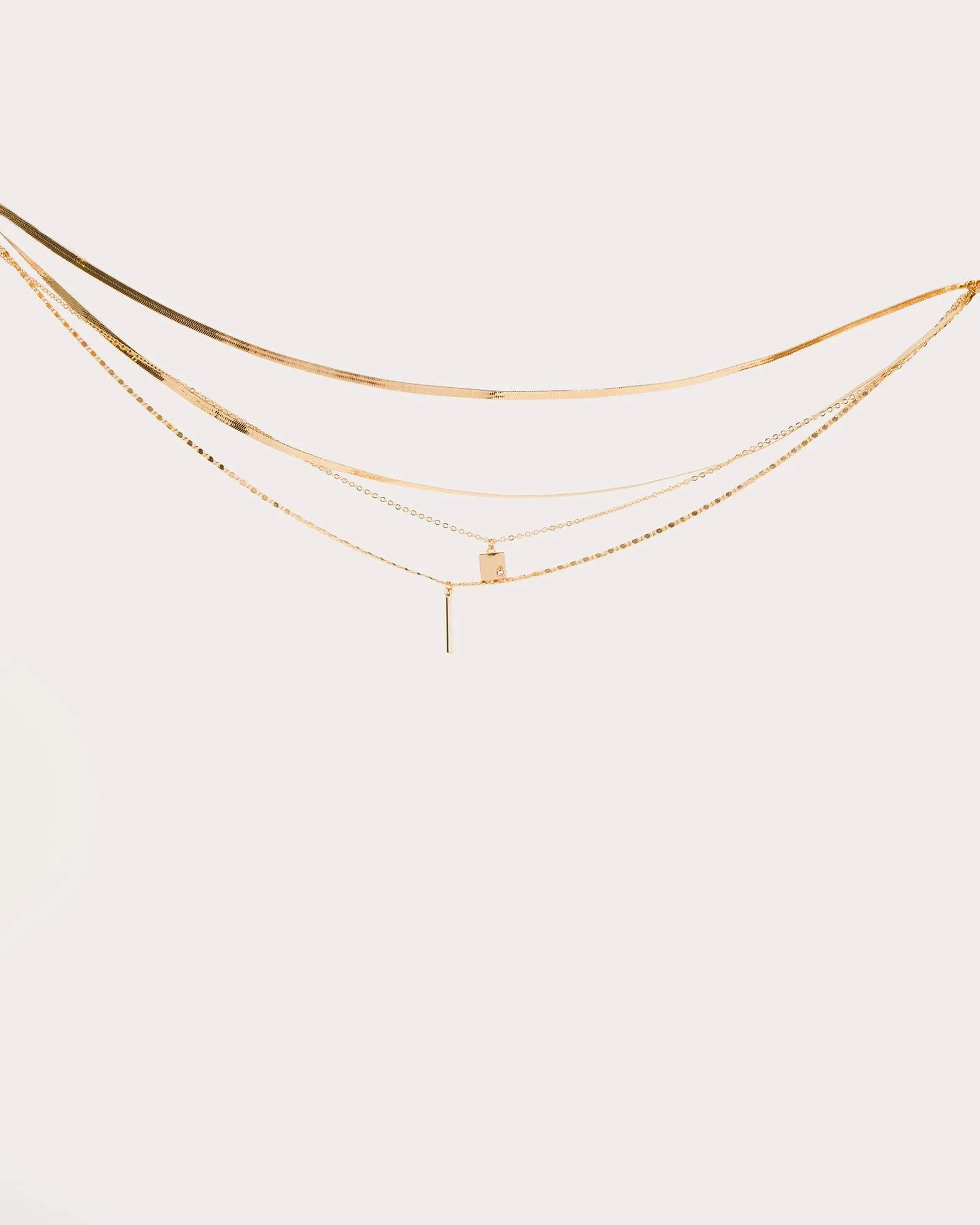 Gold Multi Layer Bar Necklace sold by Collete Hayman