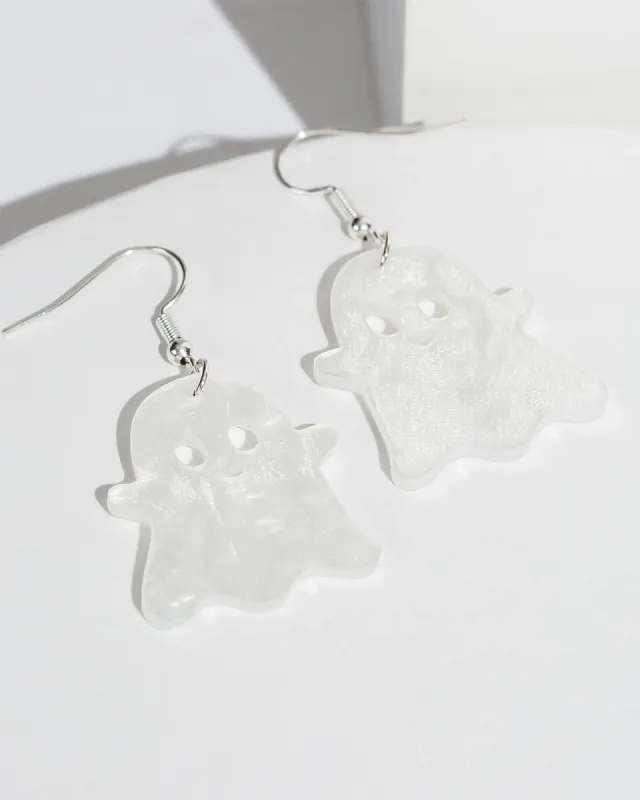 White Happy Ghost Earrings sold by Collete Hayman