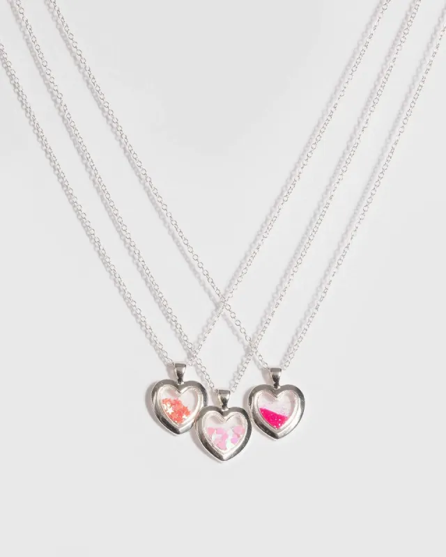 Multi Colour Silver Heart Necklace sold by Collete Hayman