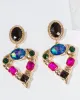 Multi Colour Statement Crystal Drop Earrings sold by Collete Hayman