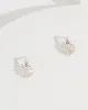 Silver Cubic Zirconia Disc Stud Earrings sold by Collete Hayman