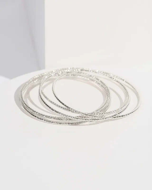 Silver Textural Multi Bracelet Pack sold by Collete Hayman