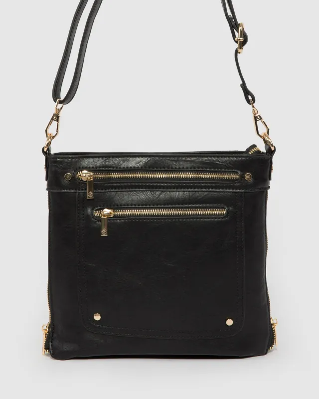 Black Penelope Zip Crossbody Bag sold by Collete Hayman