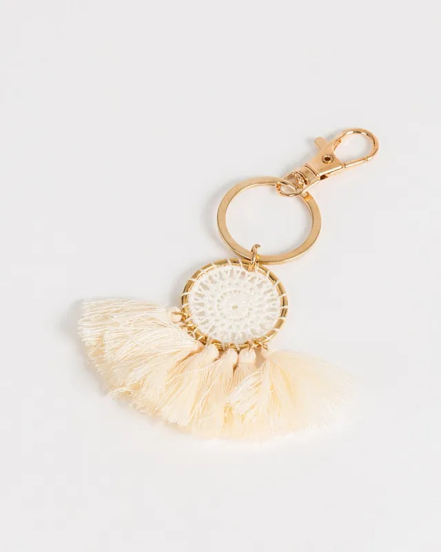 White Dreamcatcher Keyring sold by Collete Hayman