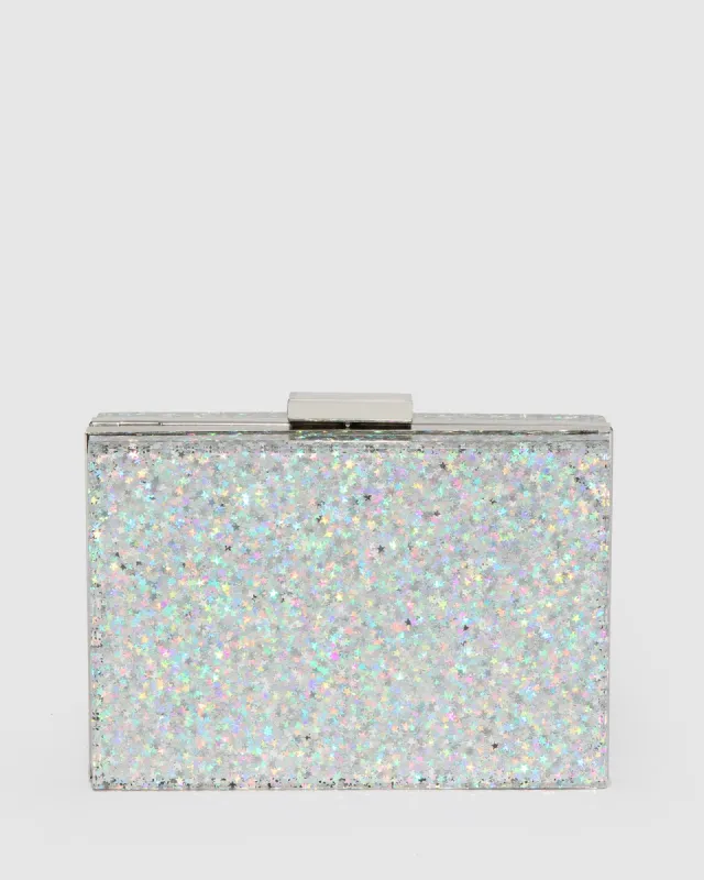 Holographic Lila Hardcase Clutch Bag sold by Collete Hayman