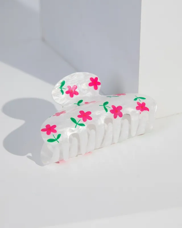 Multi Colour Flower Acrylic Claw Clip sold by Collete Hayman