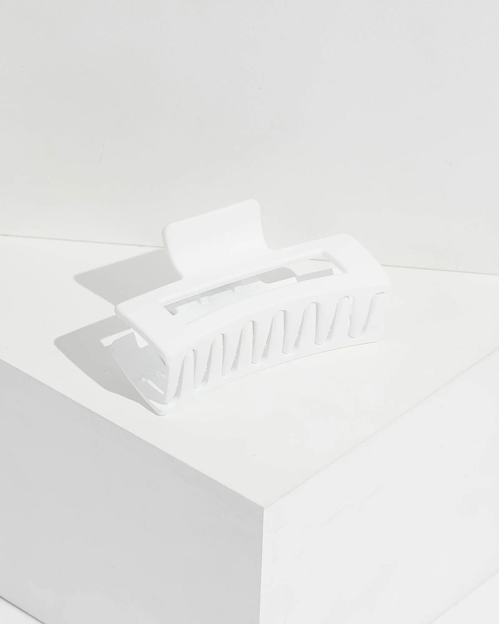 White Rectangle Matte Claw Clip sold by Collete Hayman product image thumbnail 2