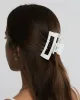 White Rectangle Matte Claw Clip sold by Collete Hayman