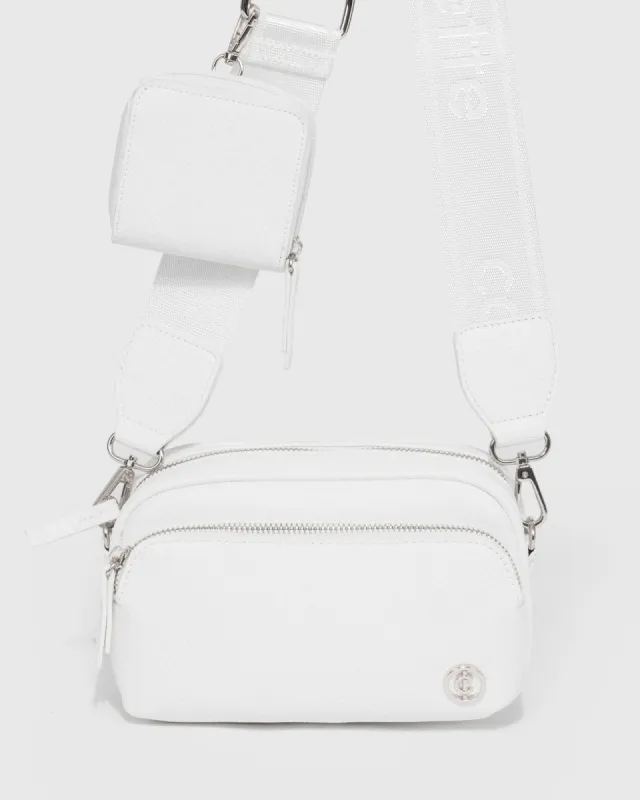 White And Silver Amalia Crossbody Bag sold by Collete Hayman