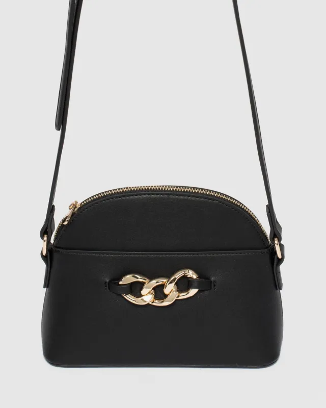 Black Tahlor Chain Crossbody Bag sold by Collete Hayman