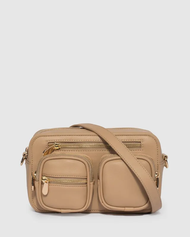 Light Caramel Riane Crossbody Bag sold by Collete Hayman