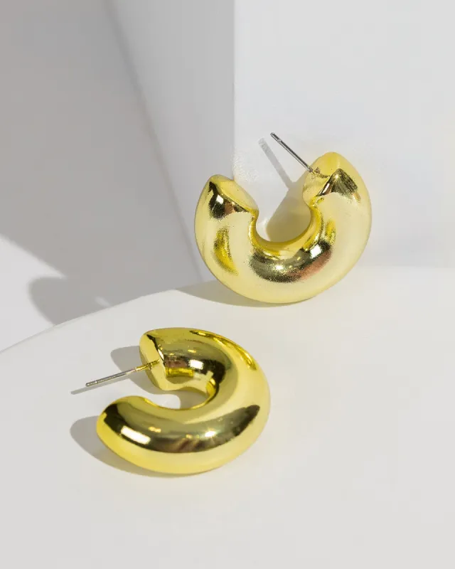 Green Chunky Huggie Hoop Earrings sold by Collete Hayman