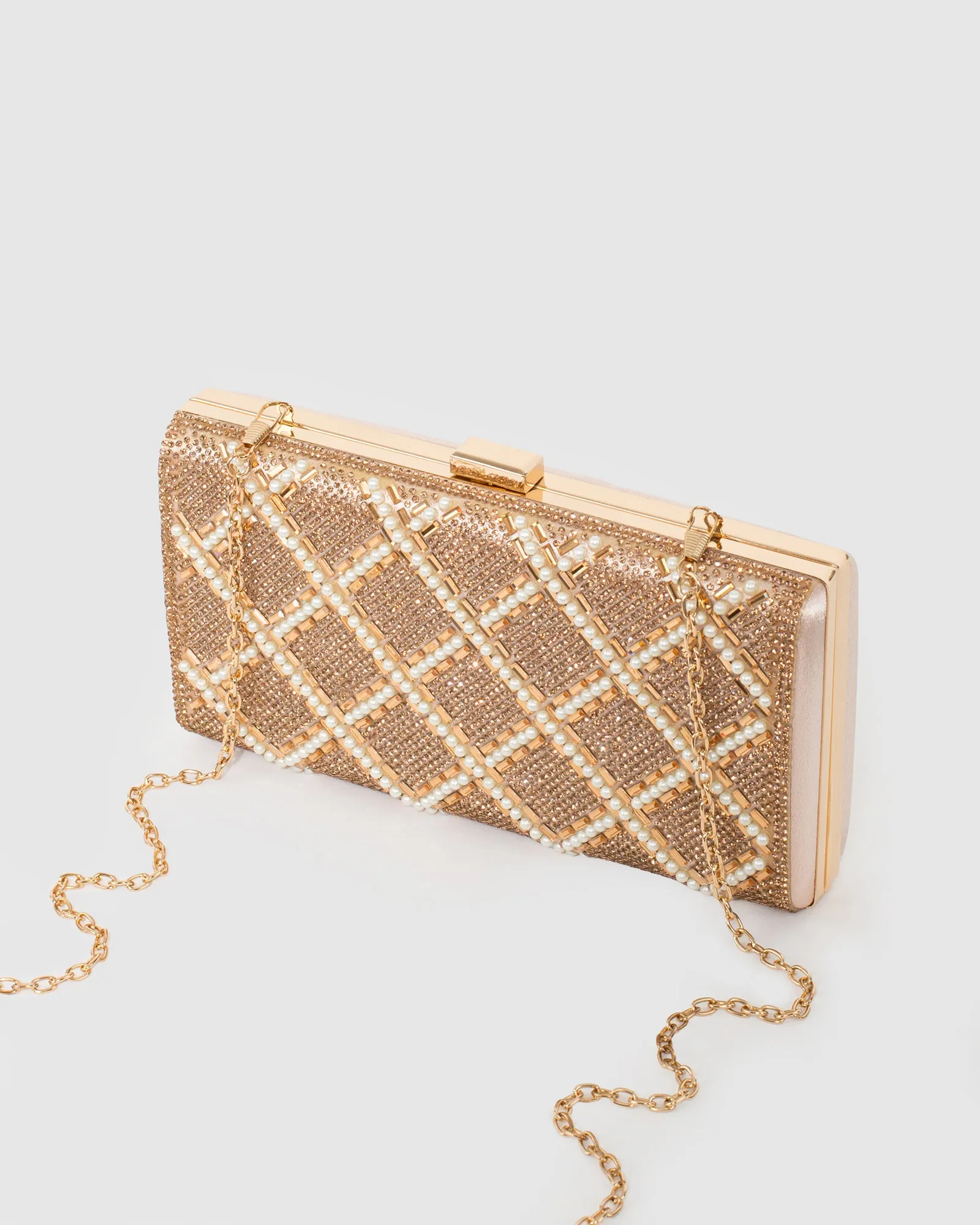 Rose Gold Emma Crystal Clutch Bag sold by Collete Hayman product image thumbnail 5