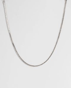 Silver 54cm Snake Box Chain Necklace sold by Collete Hayman