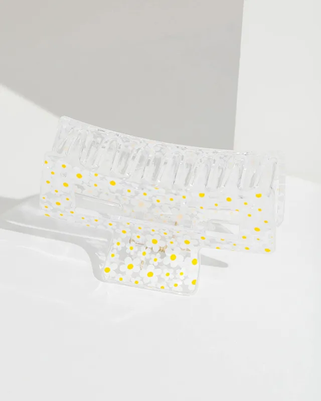 Mini Daisy Print Rectangle Claw Clip sold by Collete Hayman