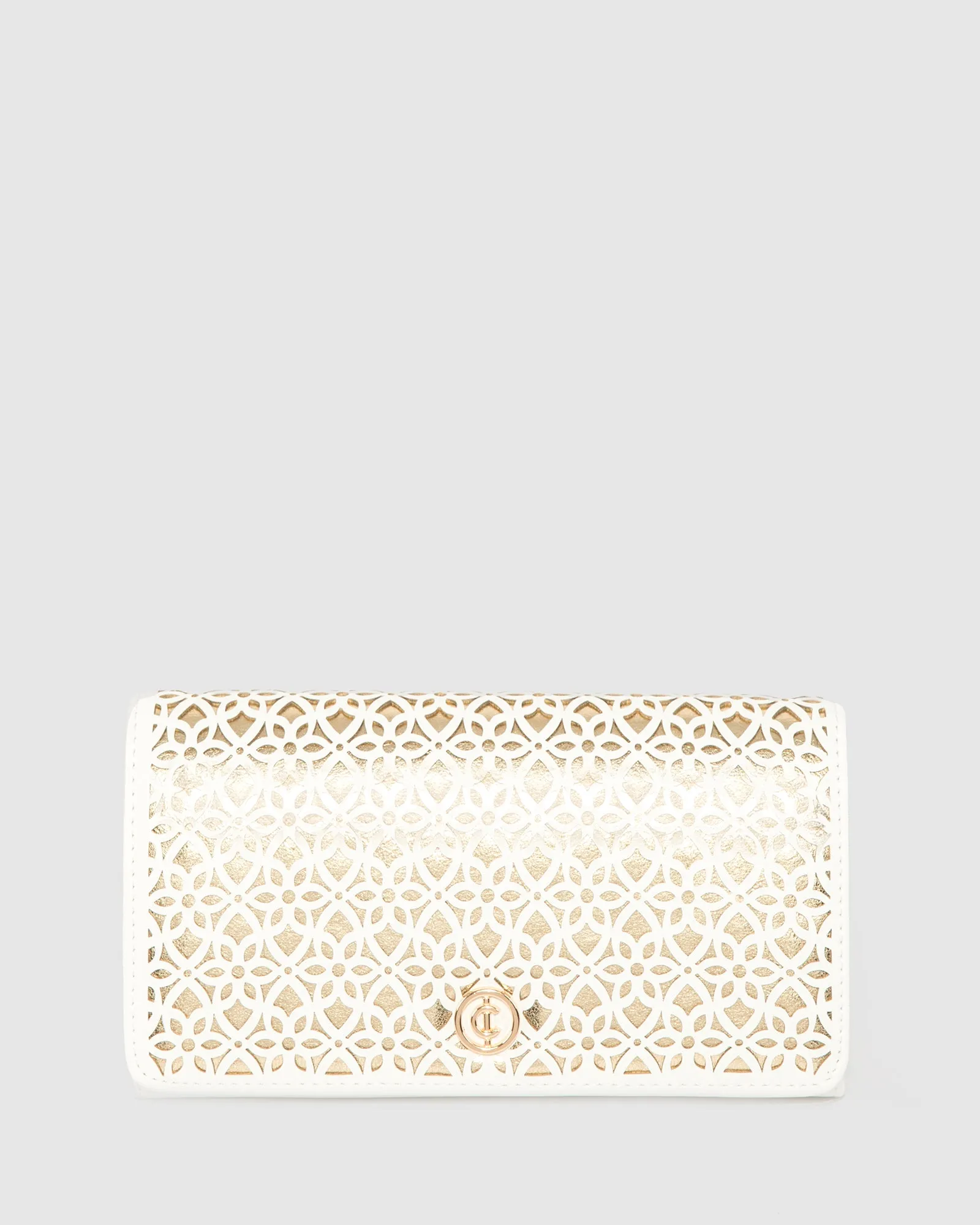 White Meghan Flap Clutch Bag sold by Collete Hayman
