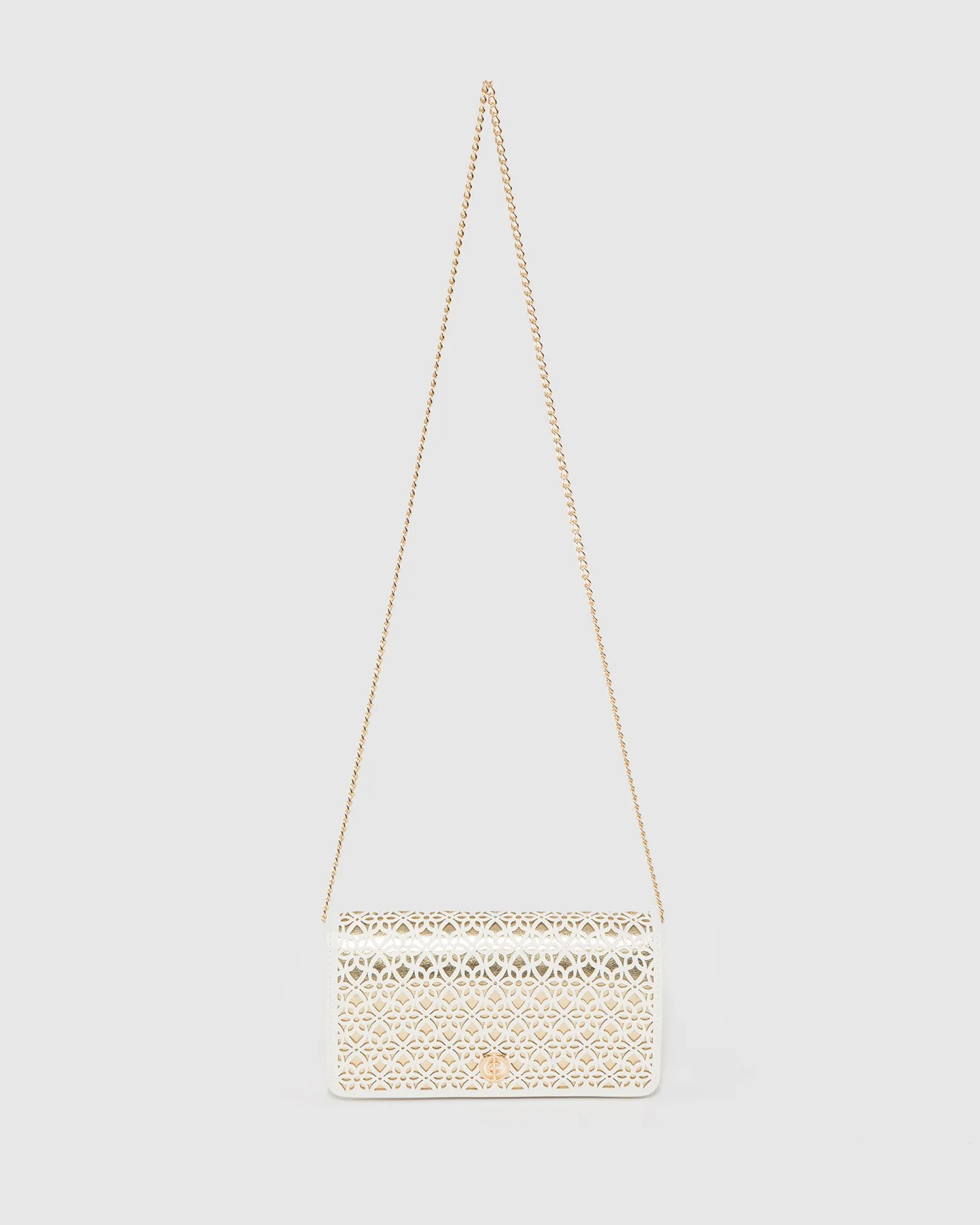 White Meghan Flap Clutch Bag sold by Collete Hayman product image thumbnail 3