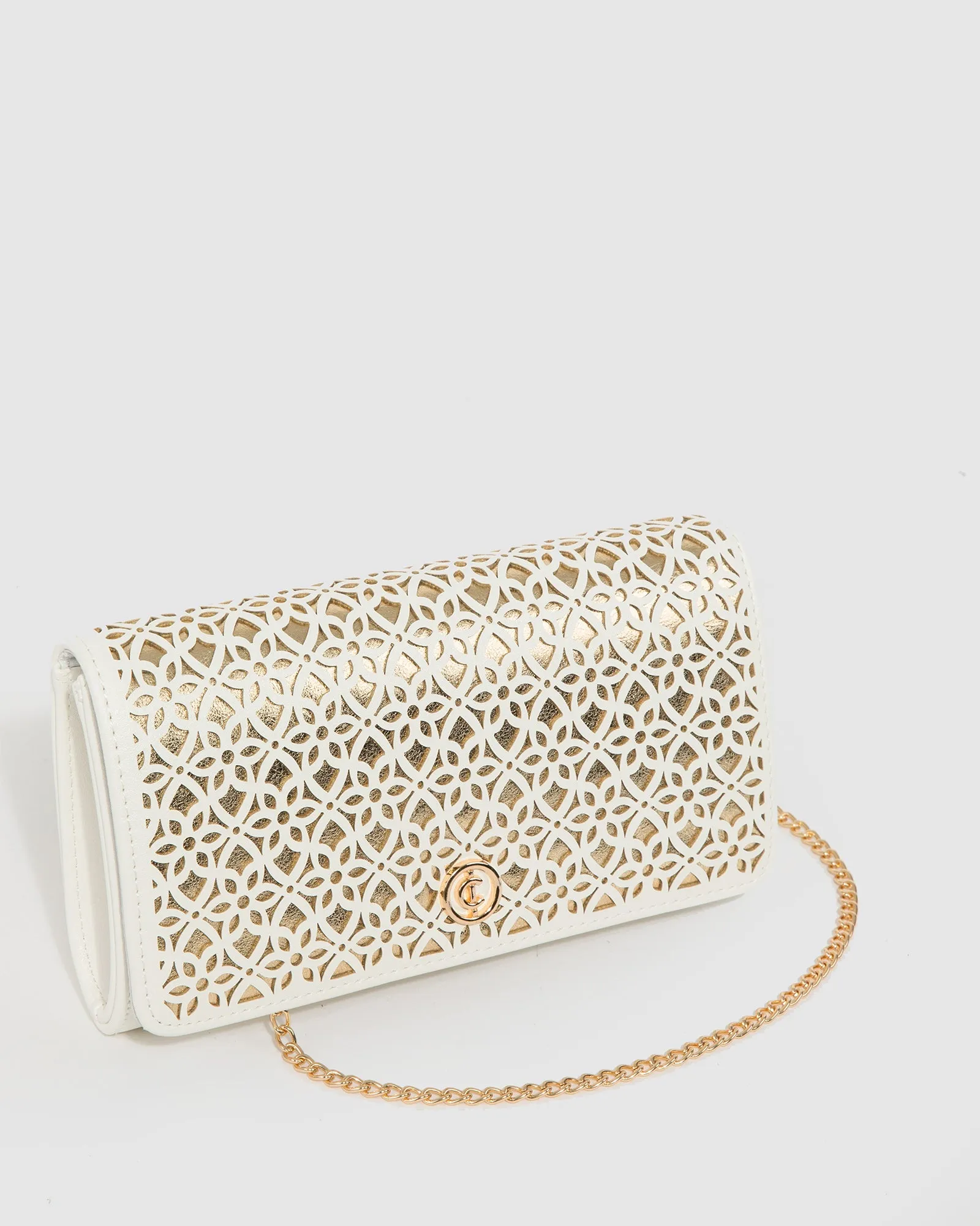 White Meghan Flap Clutch Bag sold by Collete Hayman product image thumbnail 2