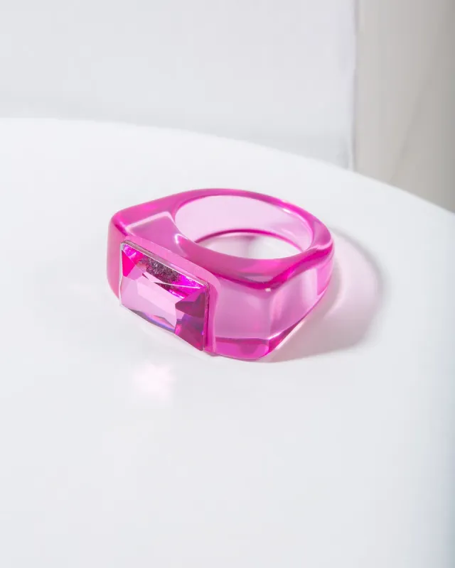 Pink Crystal Acrylic Ring sold by Collete Hayman