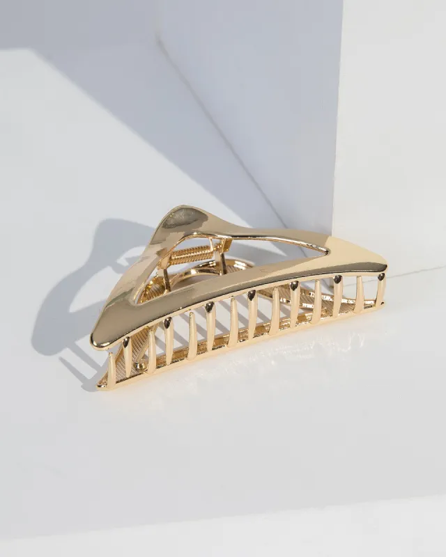 Gold Triangle Metal Hair Claw Clip sold by Collete Hayman