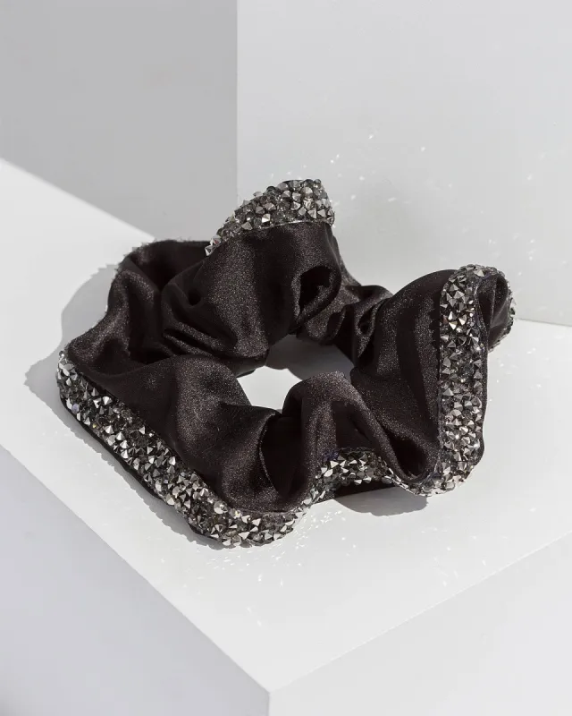 Black Crushed Crystal Look Scrunchie sold by Collete Hayman