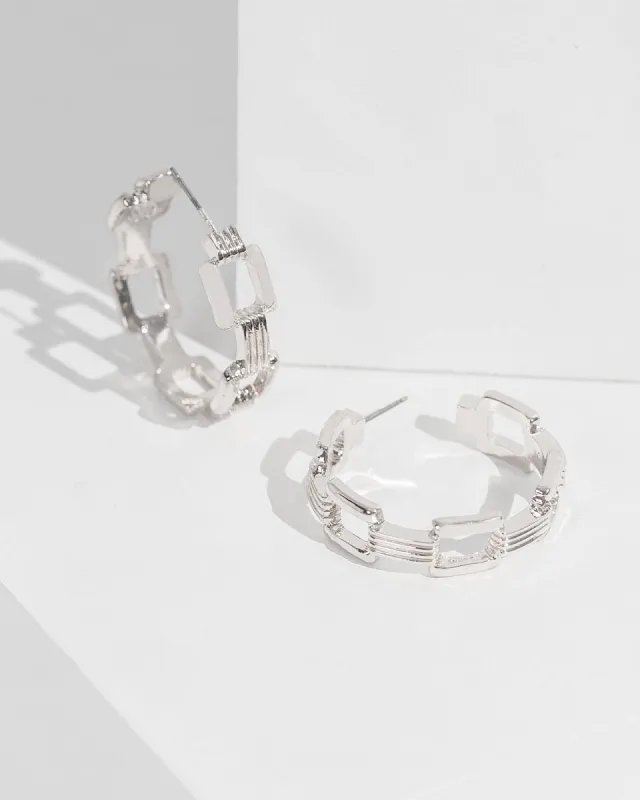 Silver Chain Link Mini Hoop Earrings sold by Collete Hayman