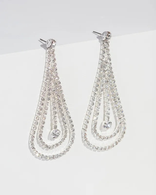 Crystal Embellished Tear Drop Earrings sold by Collete Hayman