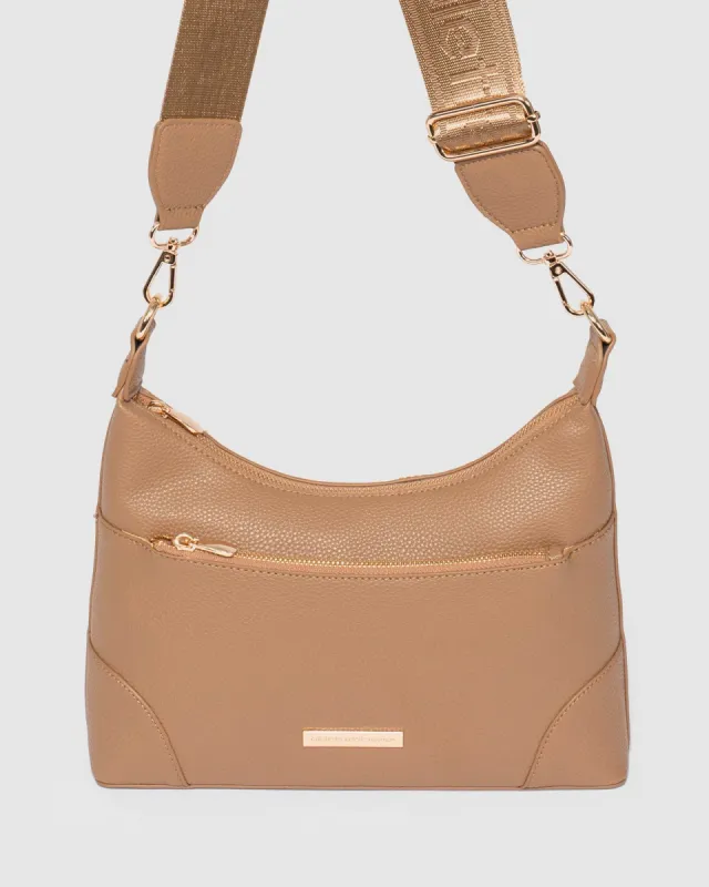 Caramel Jess Webbing Crossbody Bag sold by Collete Hayman
