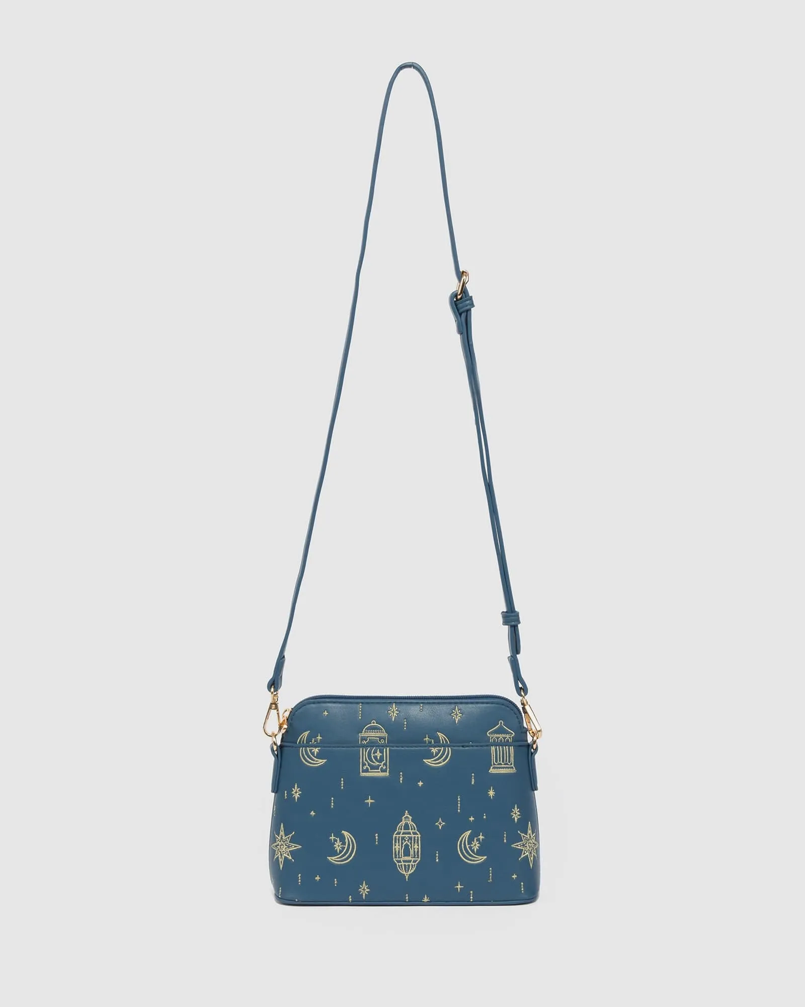 Blue Karen Embroidered Crossbody Bag sold by Collete Hayman product image thumbnail 4