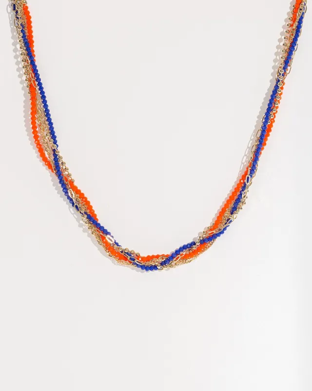 Orange Beaded Twisted Necklace sold by Collete Hayman