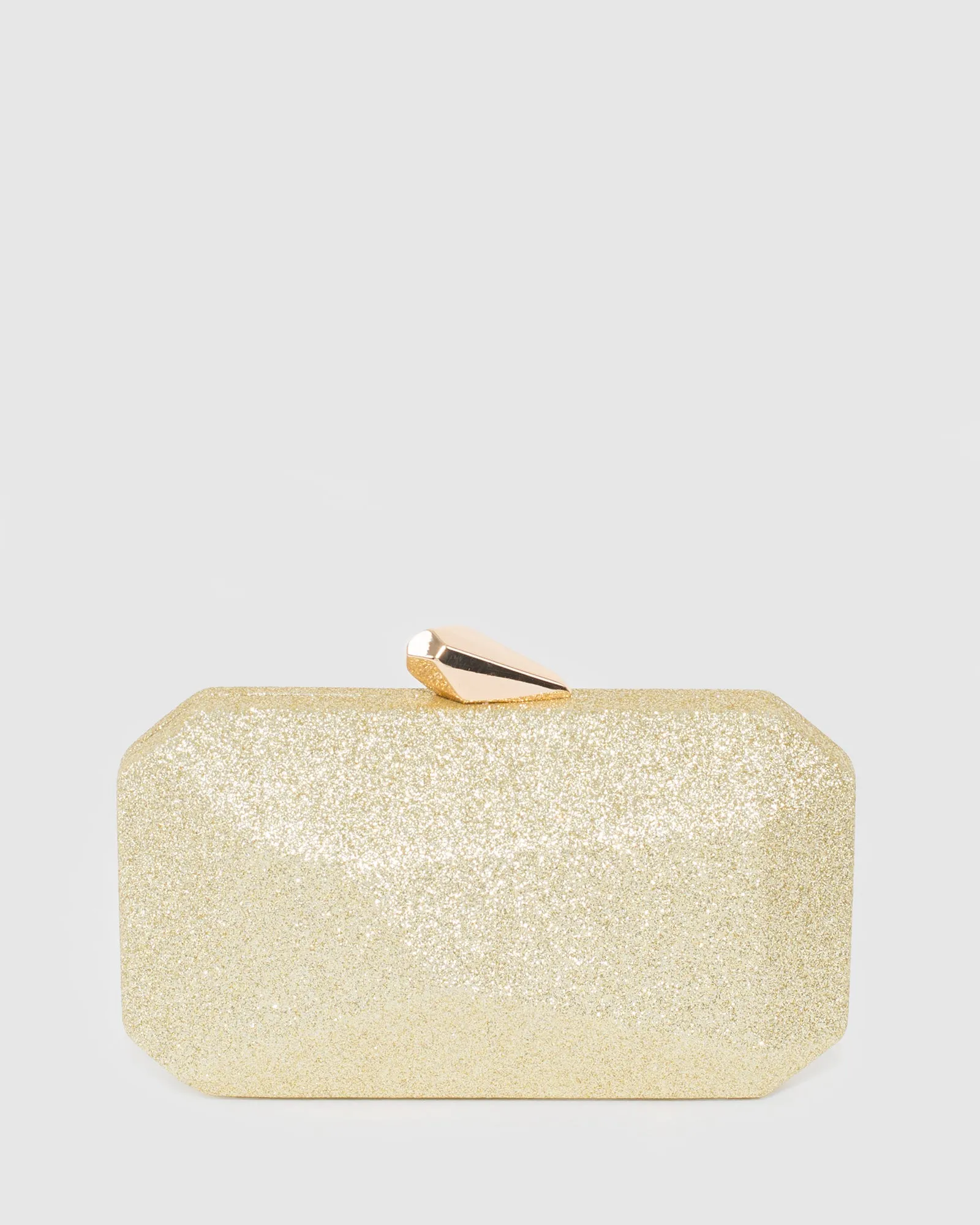 Gold Charlotte Geo Clutch Bag sold by Collete Hayman