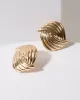 Gold Lined Overlap Clip On Earrings sold by Collete Hayman