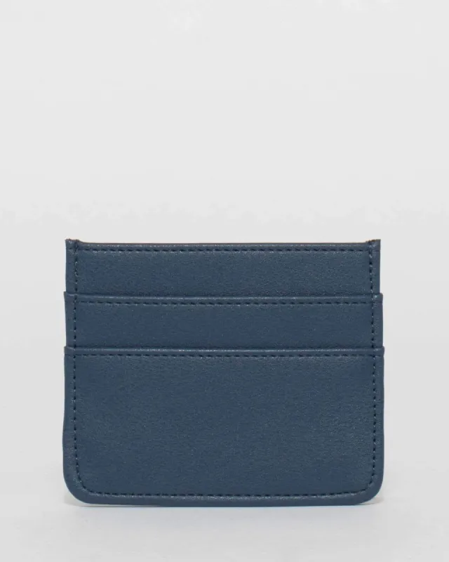 Navy Blue Chiara Card Purse sold by Collete Hayman