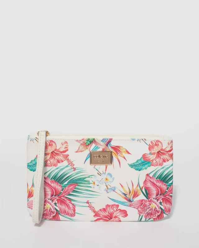 White Print Brook Wristlet Purse sold by Collete Hayman