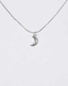 Silver Moon Pendant Fine Necklace sold by Collete Hayman