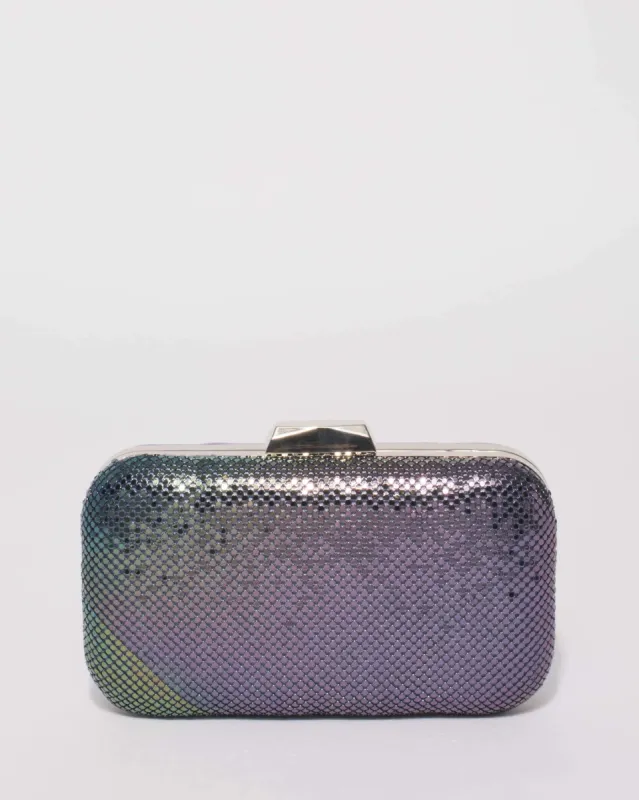 Purple Chainmail Hardcase Clutch Bag sold by Collete Hayman