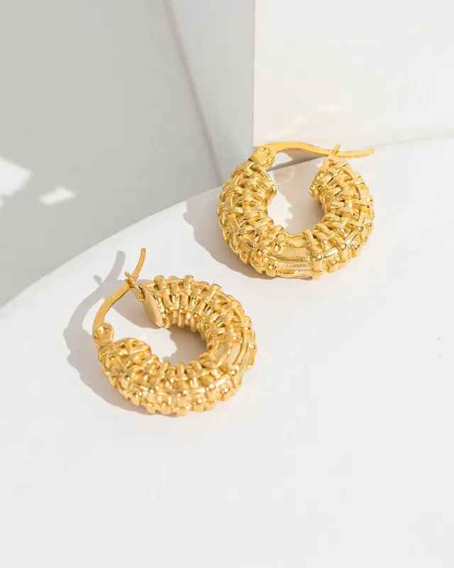 Textured Hoop Earrings sold by Collete Hayman