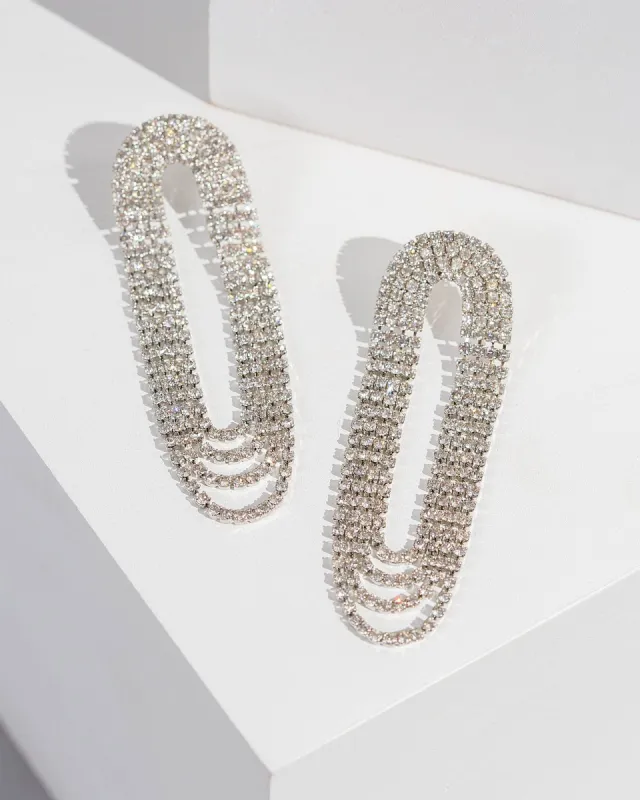 Crystal Oval Drop Earrings sold by Collete Hayman
