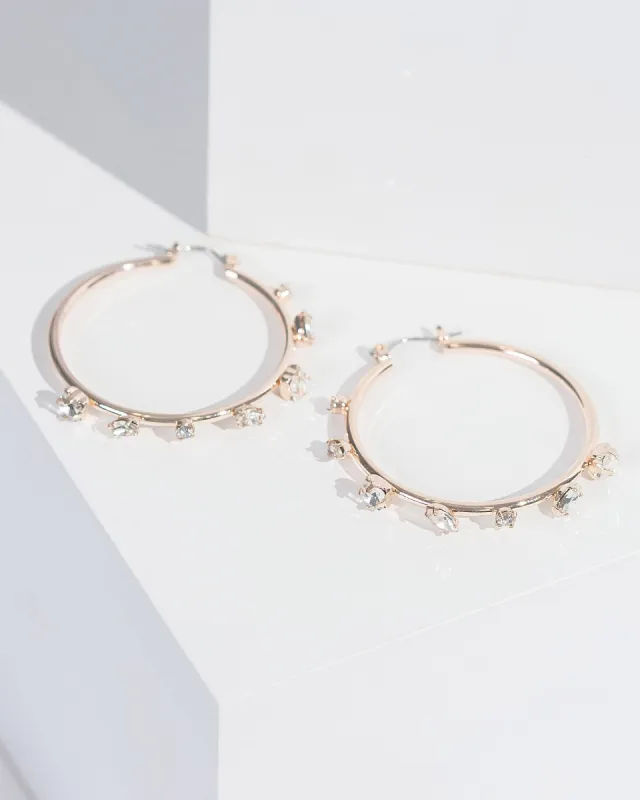 Crystal Statement Multi Detail Hoop Earrings sold by Collete Hayman
