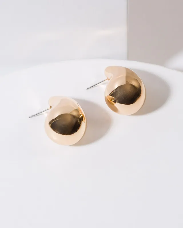 Gold Large Chunky Hoop Earrings sold by Collete Hayman