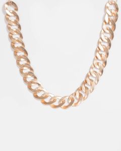 Gold Matte Linked Chain Necklace sold by Collete Hayman