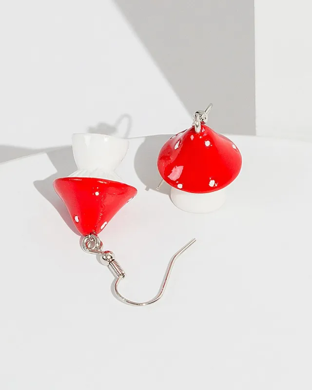 Red Groovy Mushrooms Earrings sold by Collete Hayman