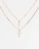 Gold Multi Pack Cross Detail Necklace sold by Collete Hayman