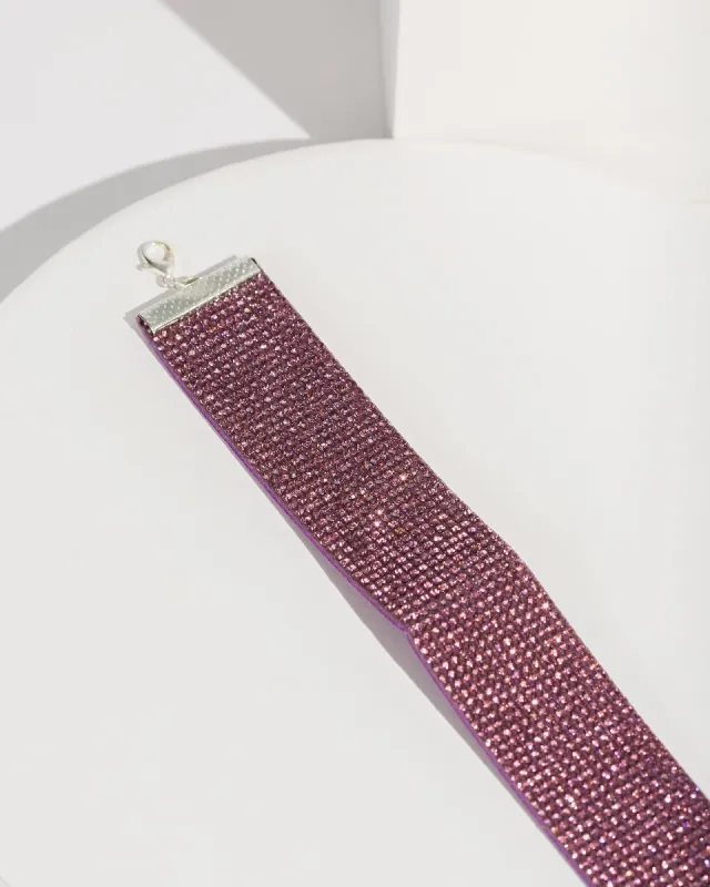 Purple Crystal Material Choker Necklace sold by Collete Hayman