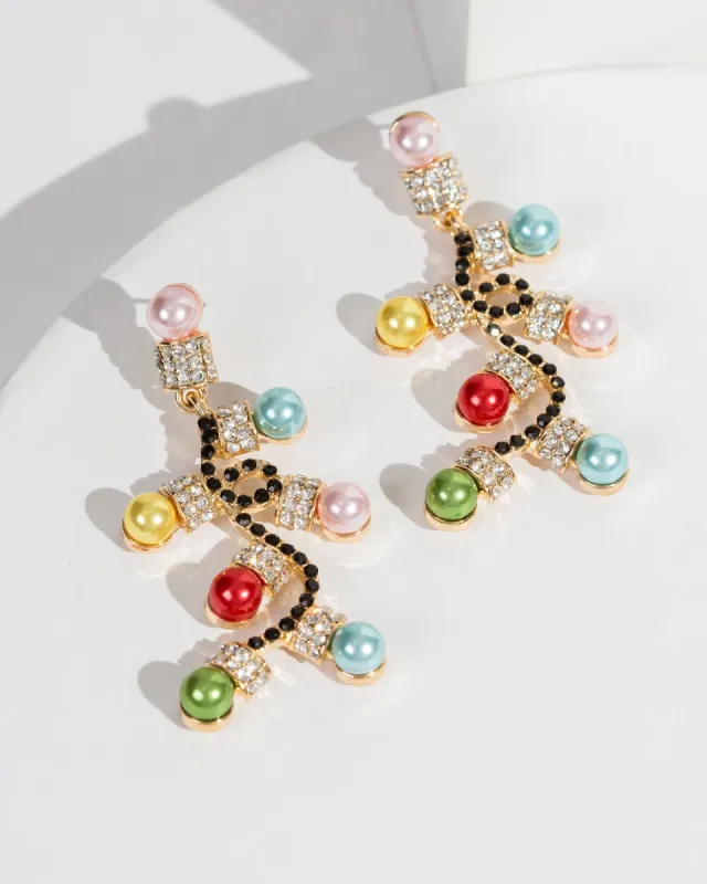 Multi Colour Crystal Light Bulb Earrings sold by Collete Hayman