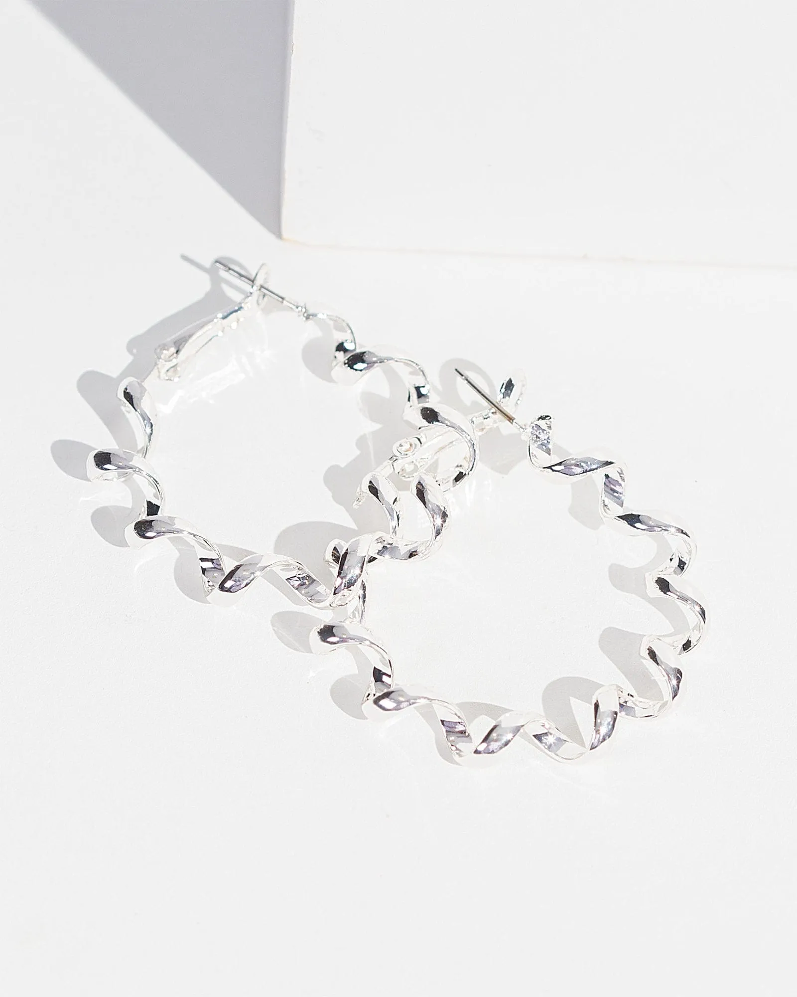 Silver Spiral Hoop Earrings sold by Collete Hayman product image thumbnail 2