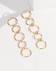 Gold Circles Chain Drop Earrings sold by Collete Hayman
